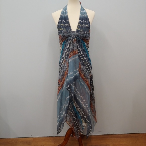 Adrianna Papell Dresses & Skirts - Adrianna PAPELL Silk Halter Dress Size 8